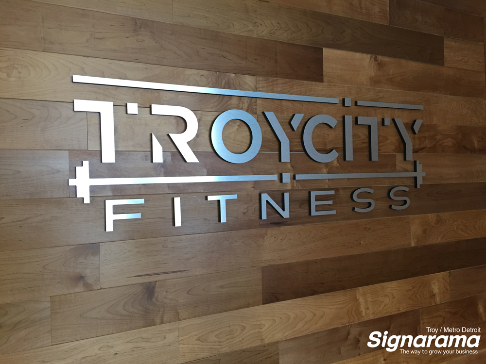 Fitness lobby sign