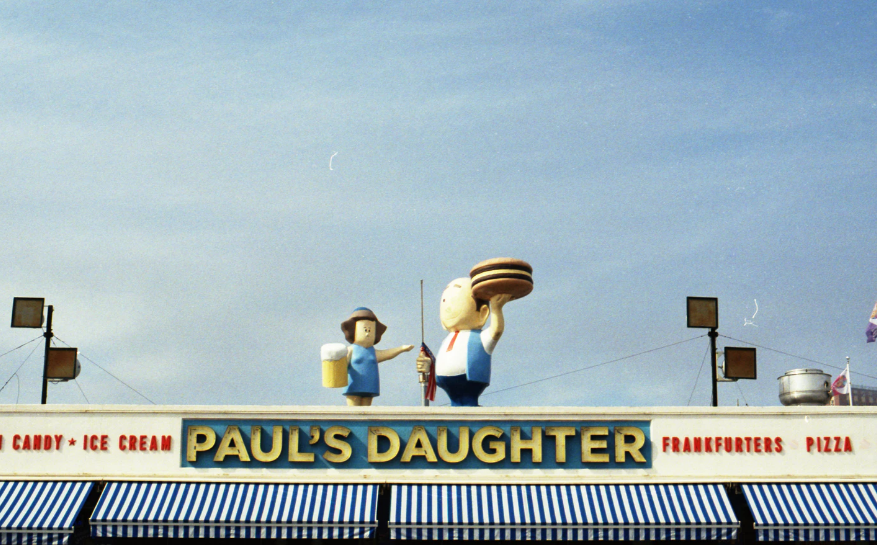 Big signage above roof