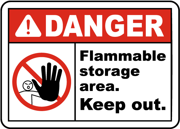 Flammable sign