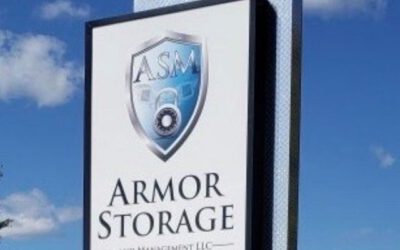 Armor Storage Sign - Monument Pylon Sign Front Right - Coldwater, MI