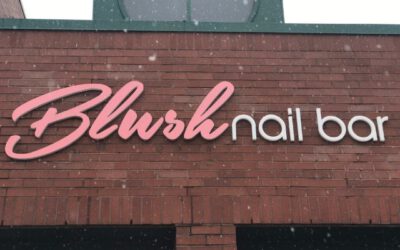 Blush Nail Bar Sign - Channel Letter Building Exterior - Troy, MI