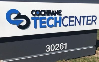 Cochrane Supply & Engineering Sign - Monument and cabinet sign, Close Up - Troy, MI