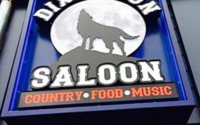 Dixie Moon Saloon Sign - Neon Entrance Building Sign Front View - Royal Oak, MI