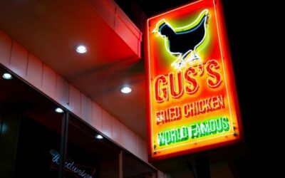 Gus's Fried Chicken Sign - Neon Left side - Royal Oak, MI