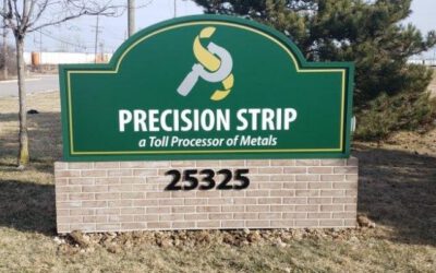 Precision Strip Sign - Monument cabinet Front - Trenton, MI