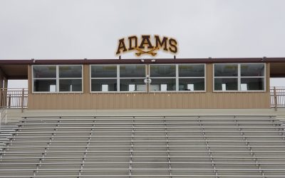 Illuminated Channel Letters for Press Box Rochester Adams High School