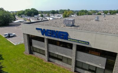 Aerial drone image of Welker Engineered Products in Troy, MI