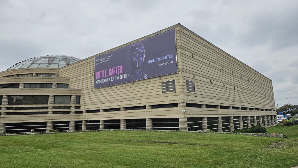 Exterior view of the Charles H. Wright Museum in Detroit, Michigan