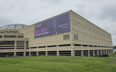 Exterior view of the Charles H. Wright Museum in Detroit, Michigan