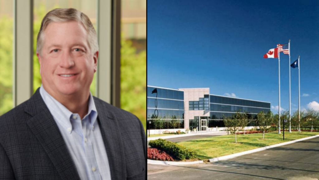 Split screen of Jim O'Rilley of Doeren Mayhew and Signarama Troy headquarters