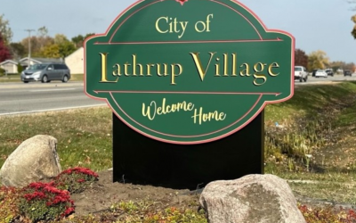 Lathrup Village Welcome Sign