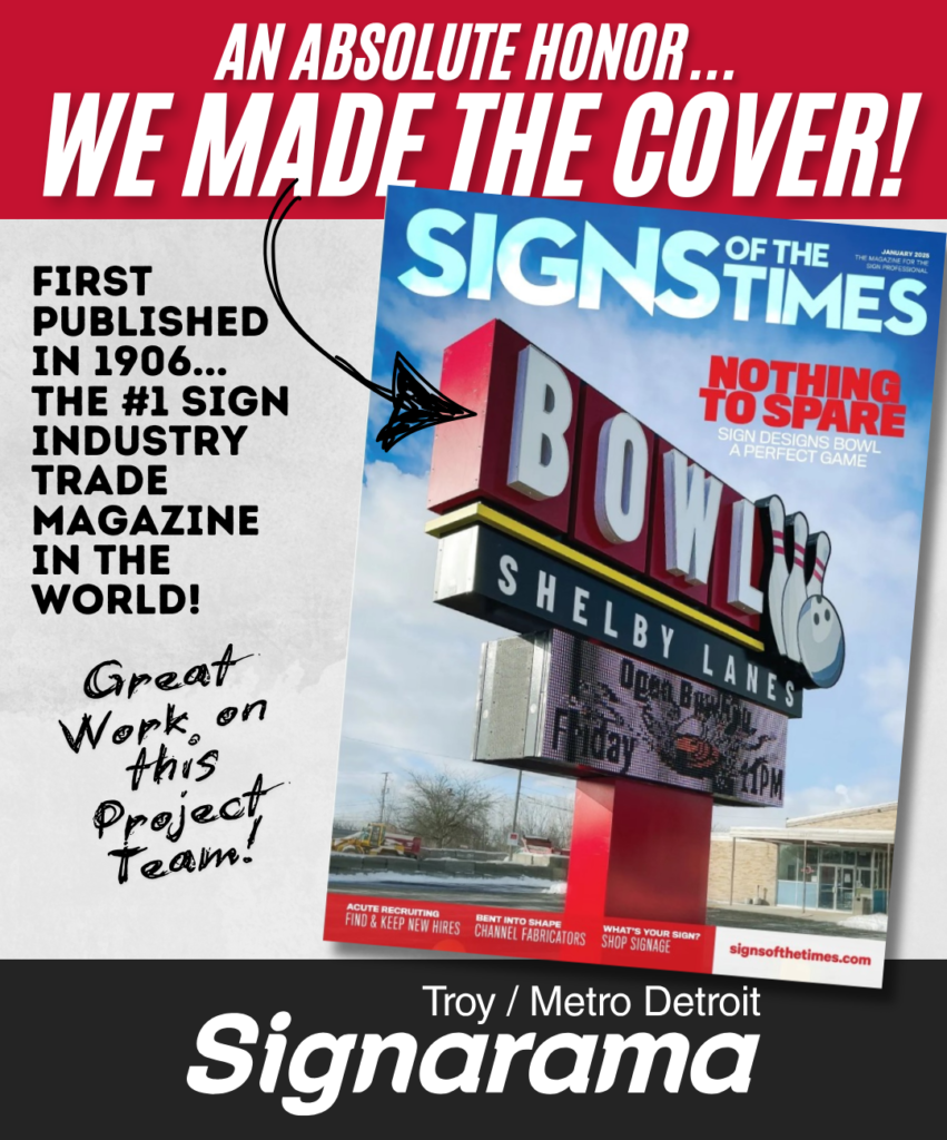 Signarama of Troy & Metro Detroit Featured on Cover of Signs of the Times Magazine!