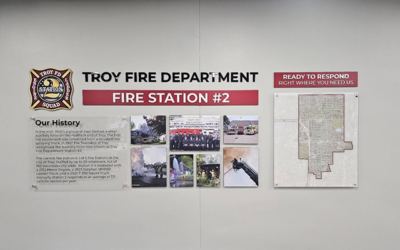 Troy Fire Station History Wall