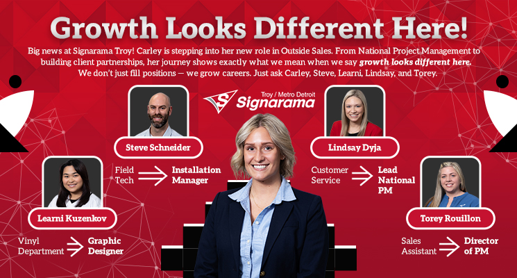 Career growth at Signarama Troy