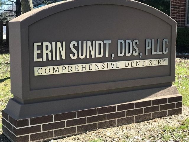 Comprehensive Dentistry Sign - Monument cabinet sign Left angle - Waterford, MI