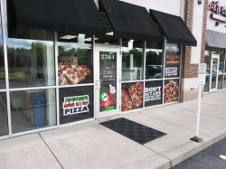 Jet's Pizza Sign - Perforated Window Vinyl - Carmel, IN