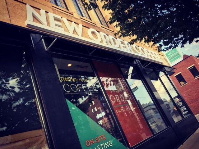 New Order Coffee Sign, Franchise Branding Looking Up - Royal Oak, MI