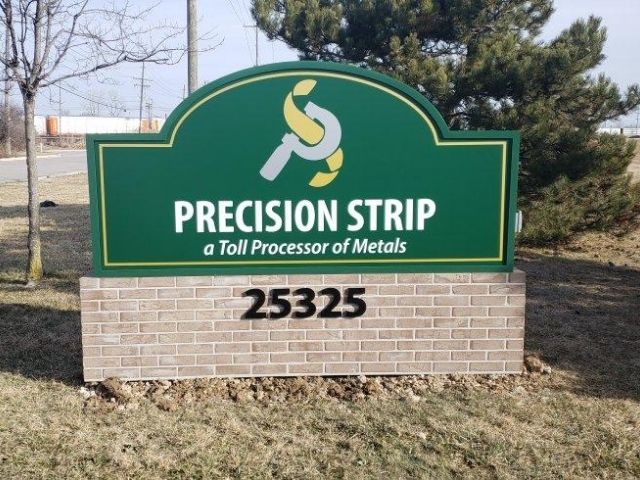 Precision Strip Sign - Monument cabinet Front - Trenton, MI
