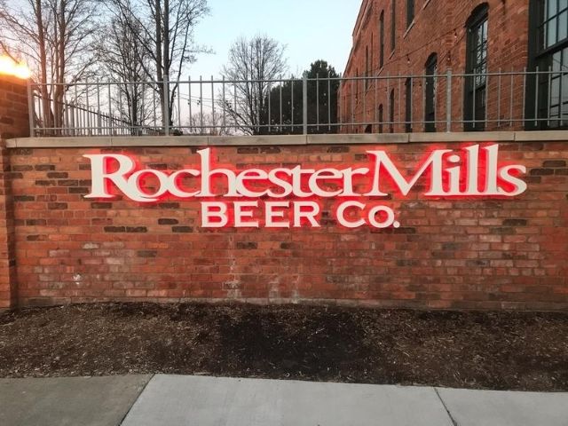 Rochester Mills Sign, Channel Letters Front View - Rochester, MI