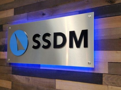SSDM Sign - Lobby Sign Front Right View - Troy, MI
