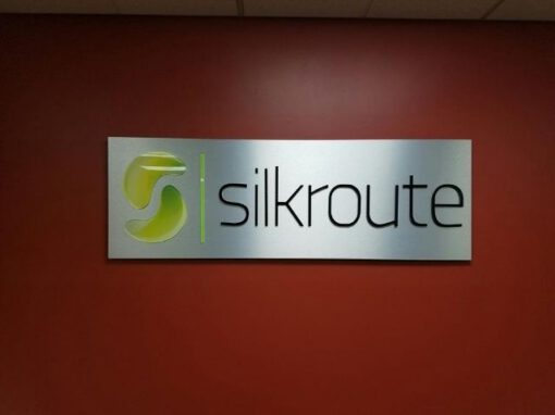 Silkroute Sign - Lobby Sign Close Up - Troy, MI