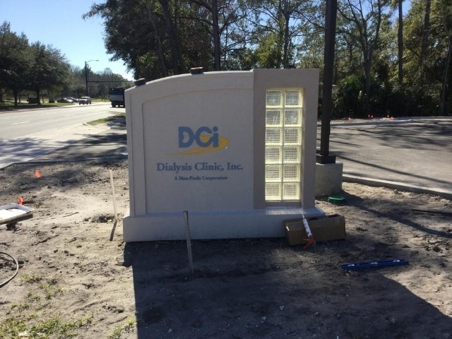 DCI Dialysis Sign - Monument Front Right Side - Gainesville, FL