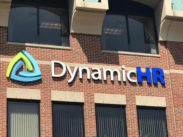 Dynamic HR Sign - Channel Letters Front of Building - Auburn Hills, MI
