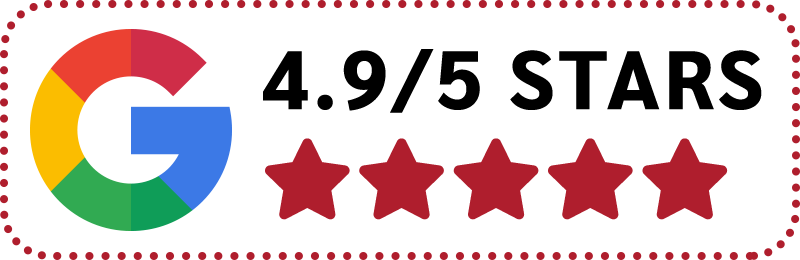 Reviews on Google - 4.9/5 Stars