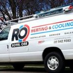 Royal Oak Heating & Cooling work van