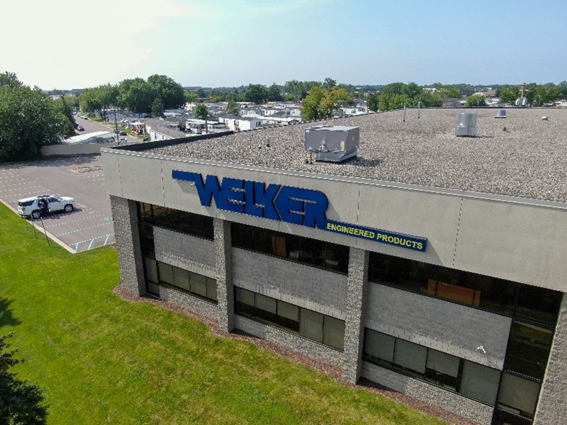 Aerial drone image of Welker Engineered Products in Troy, MI