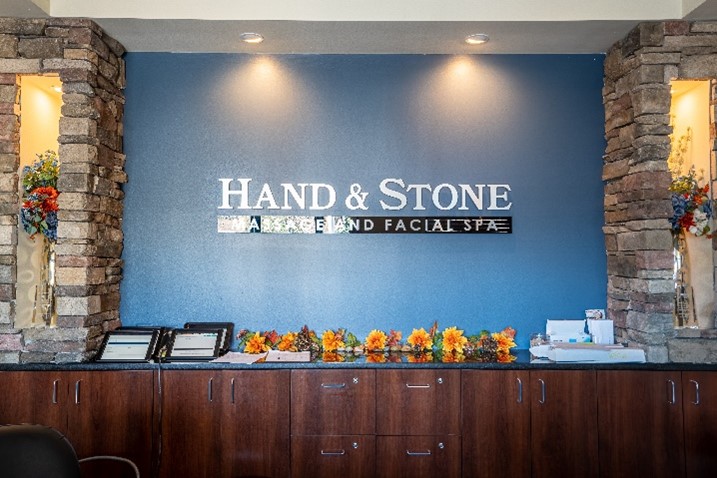 Lobby of a Hand & Stone location in Michigan