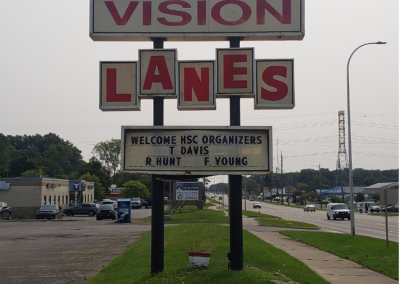 Vision Lanes Old Signage