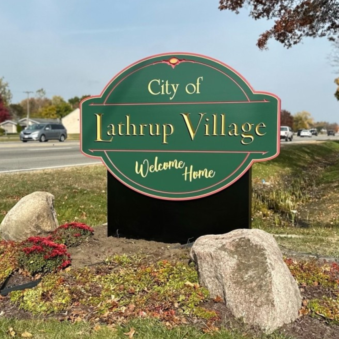 Lathrup Village Welcome Sign